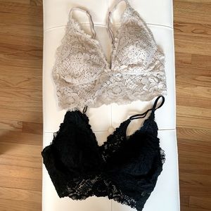 Set of Aerie Lace Bralettes